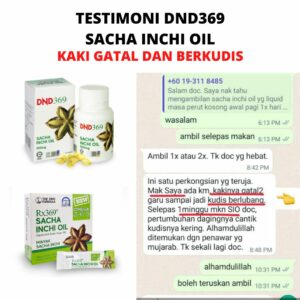 TESTIMONI DND369 SACHA INCHI OIL (KAKI GATAL DAN BERKUDIS)