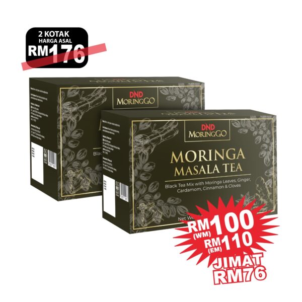 DND MORINGGO MORINGA MASALA TEA (20 SACHETS X 2.5g) X 2 BOX