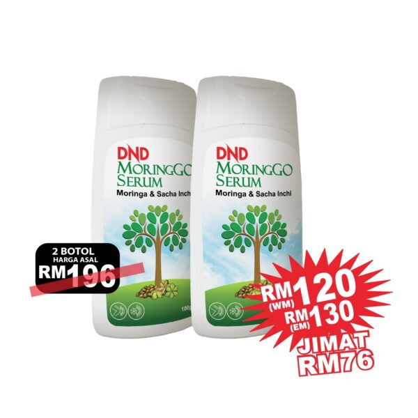 DND MORINGGO SERUM (MORINGA + SACHA INCHI OIL) 100g X 2 BTL