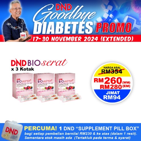 PACKAGE 18: DND BIOSERAT (7g x 15 SACHETS) X 3 KOTAK