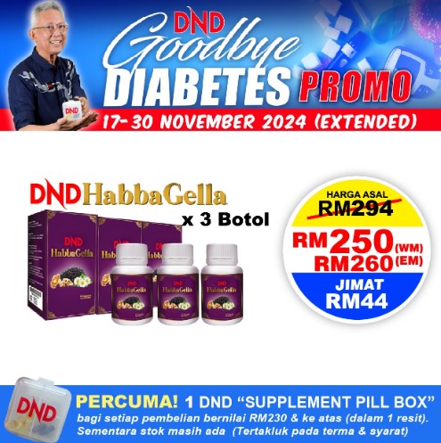 PACKAGE 22: DND HABBAGELLA 60 CAPSULE X 3 BOTOL