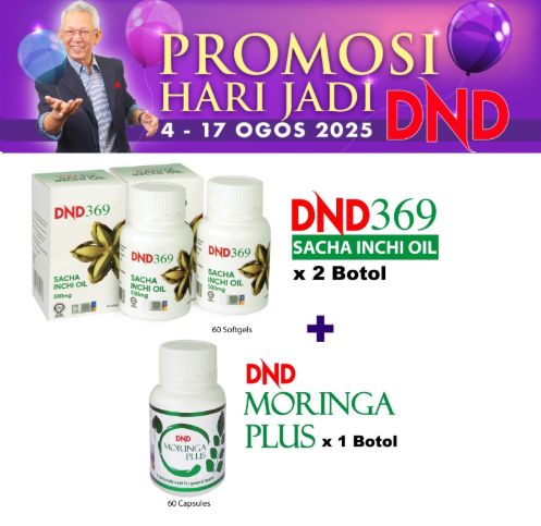 2 BOTOL DND369 SIO SOFTGEL + 1 BOTOL DND MORINGA PLUS